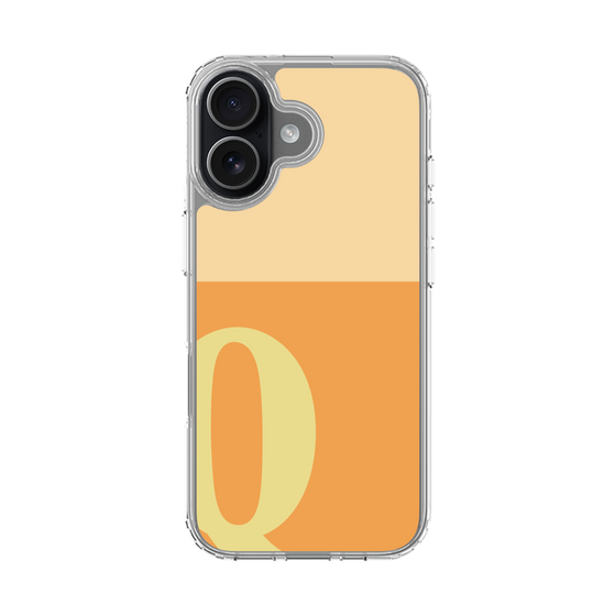 スリムプロテクションケース［ オリジナル - initial two tone - Q orange ］
