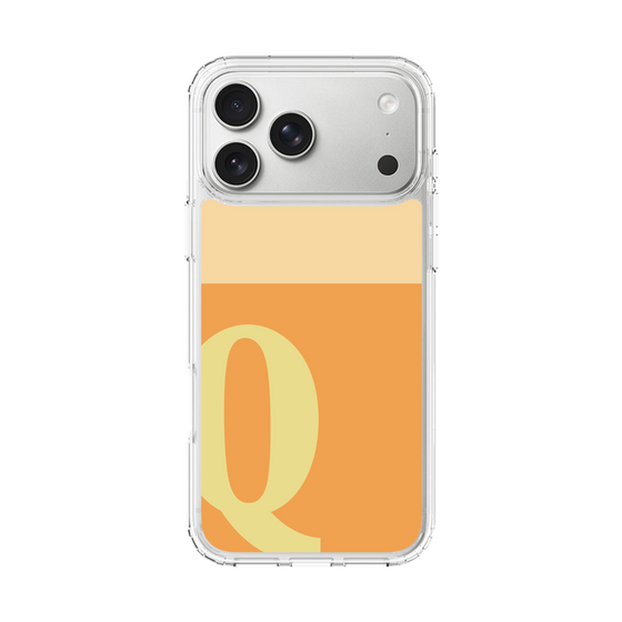 スリムプロテクションケース［ オリジナル - initial two tone - Q orange ］