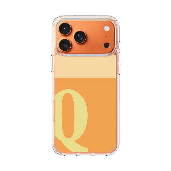 スリムプロテクションケース［ オリジナル - initial two tone - Q orange ］