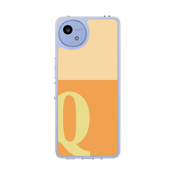 スリムプロテクションケース［ オリジナル - initial two tone - Q orange ］