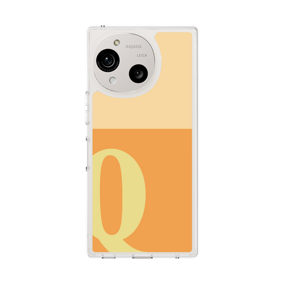 スリムプロテクションケース［ オリジナル - initial two tone - Q orange ］