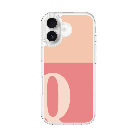 スリムプロテクションケース［ オリジナル - initial two tone - Q pink ］