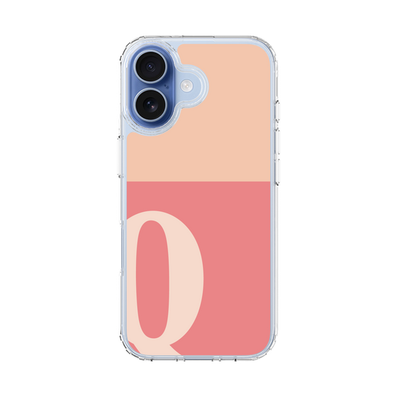 スリムプロテクションケース［ オリジナル - initial two tone - Q pink ］