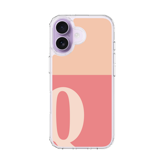 スリムプロテクションケース［ オリジナル - initial two tone - Q pink ］