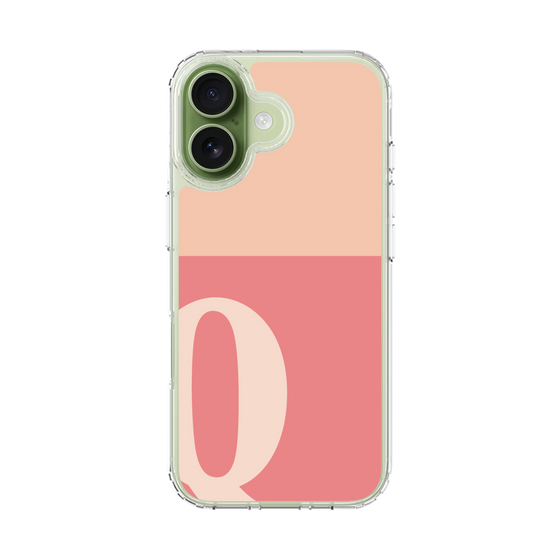 スリムプロテクションケース［ オリジナル - initial two tone - Q pink ］