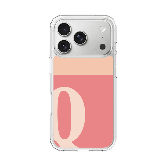 スリムプロテクションケース［ オリジナル - initial two tone - Q pink ］
