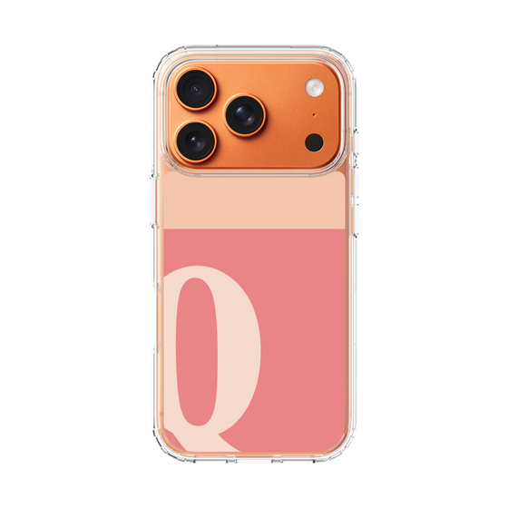スリムプロテクションケース［ オリジナル - initial two tone - Q pink ］