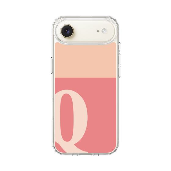 スリムプロテクションケース［ オリジナル - initial two tone - Q pink ］