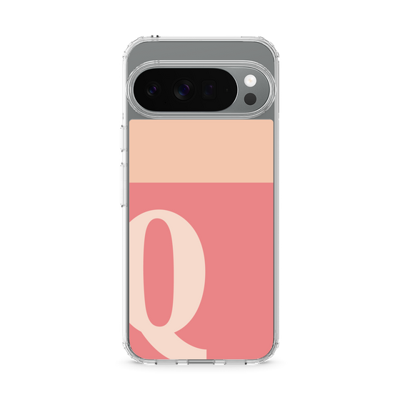 スリムプロテクションケース［ オリジナル - initial two tone - Q pink ］