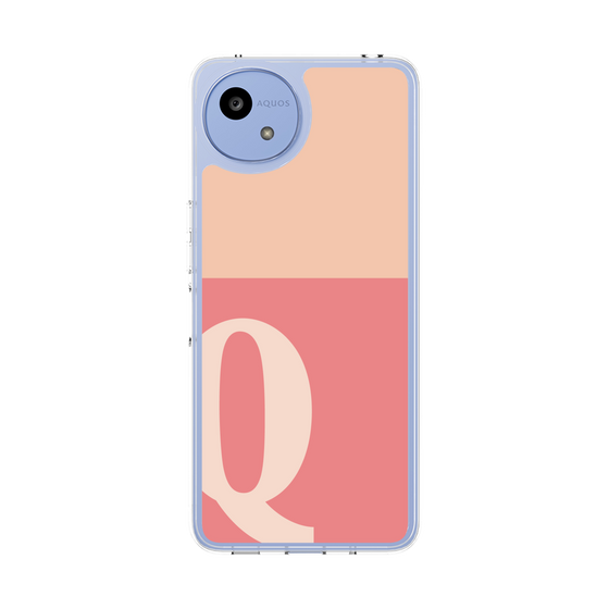 スリムプロテクションケース［ オリジナル - initial two tone - Q pink ］