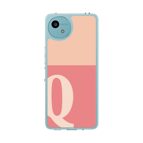スリムプロテクションケース［ オリジナル - initial two tone - Q pink ］