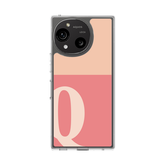 スリムプロテクションケース［ オリジナル - initial two tone - Q pink ］