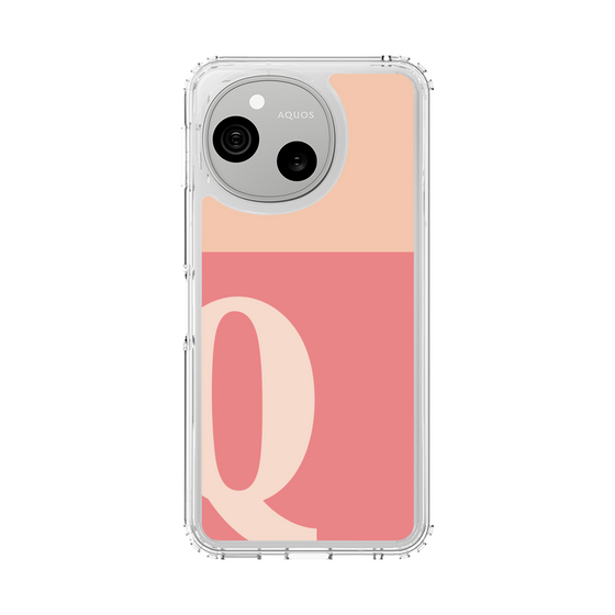 スリムプロテクションケース［ オリジナル - initial two tone - Q pink ］