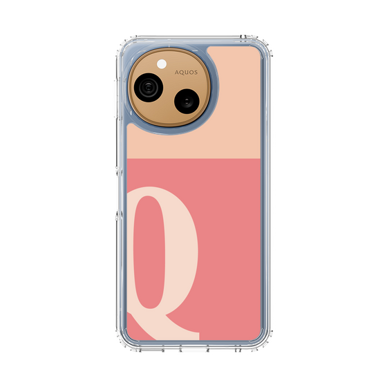 スリムプロテクションケース［ オリジナル - initial two tone - Q pink ］