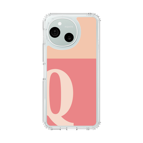 スリムプロテクションケース［ オリジナル - initial two tone - Q pink ］