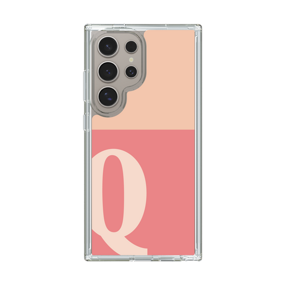 スリムプロテクションケース［ オリジナル - initial two tone - Q pink ］