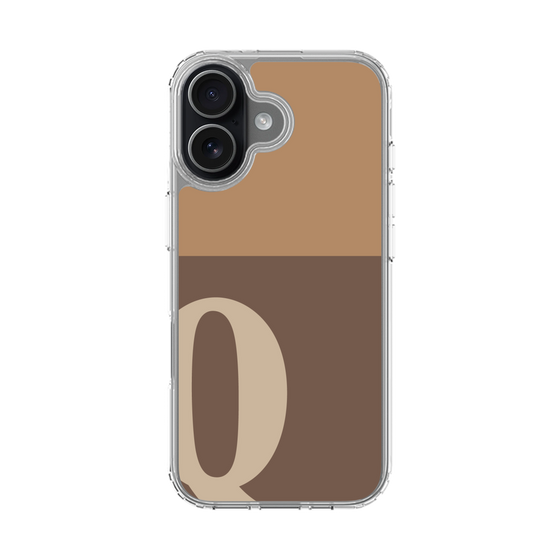 スリムプロテクションケース［ オリジナル - initial two tone - Q brown ］
