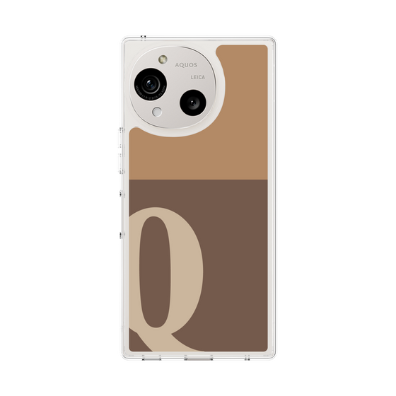 スリムプロテクションケース［ オリジナル - initial two tone - Q brown ］