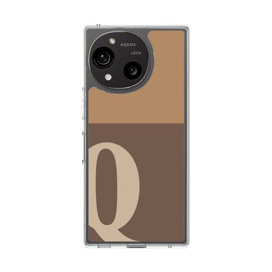 スリムプロテクションケース［ オリジナル - initial two tone - Q brown ］