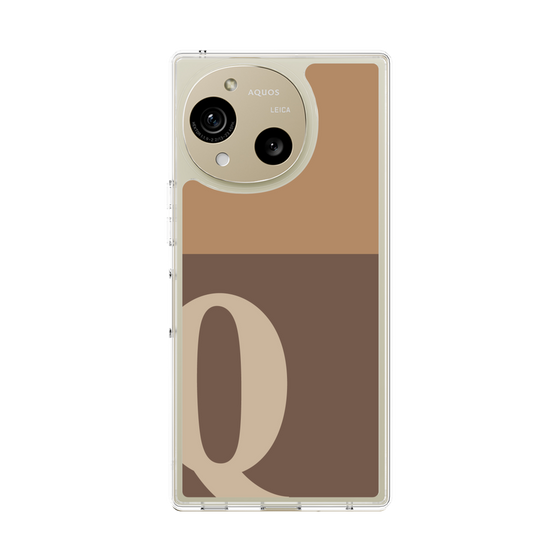 スリムプロテクションケース［ オリジナル - initial two tone - Q brown ］