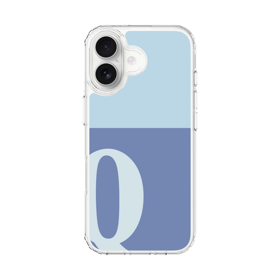スリムプロテクションケース［ オリジナル - initial two tone - Q blue ］