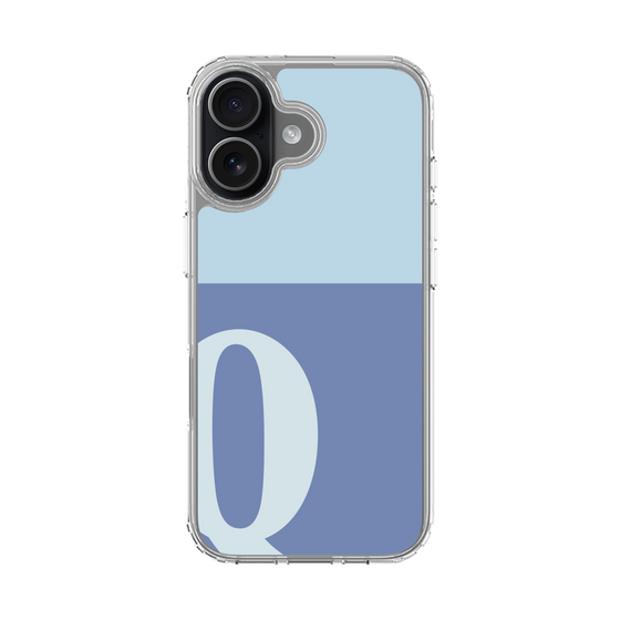 スリムプロテクションケース［ オリジナル - initial two tone - Q blue ］