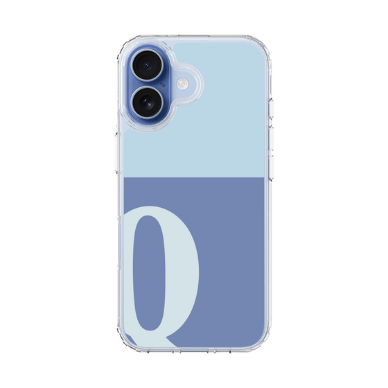 スリムプロテクションケース［ オリジナル - initial two tone - Q blue ］