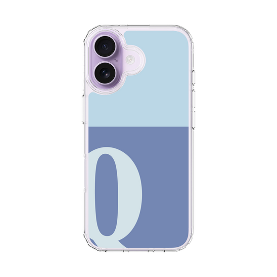 スリムプロテクションケース［ オリジナル - initial two tone - Q blue ］