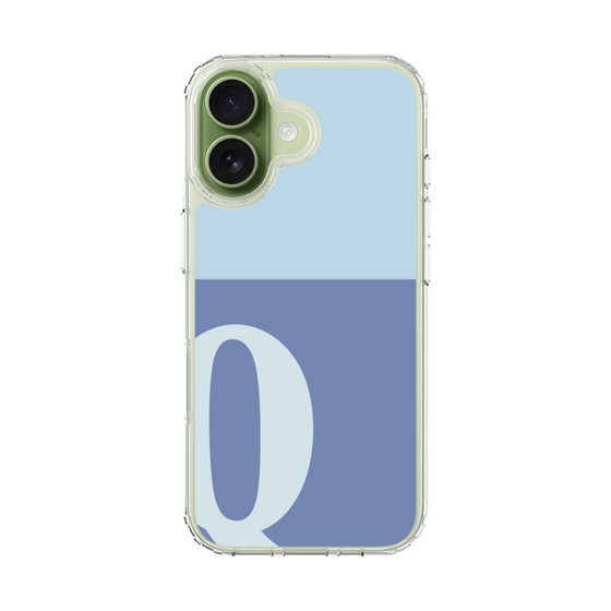 スリムプロテクションケース［ オリジナル - initial two tone - Q blue ］