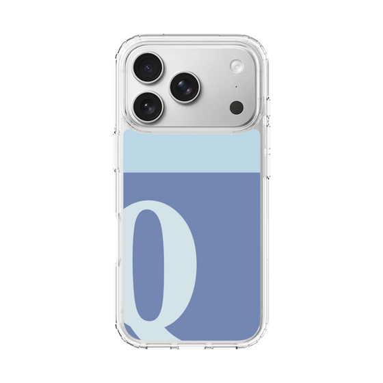 スリムプロテクションケース［ オリジナル - initial two tone - Q blue ］