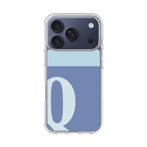 スリムプロテクションケース［ オリジナル - initial two tone - Q blue ］