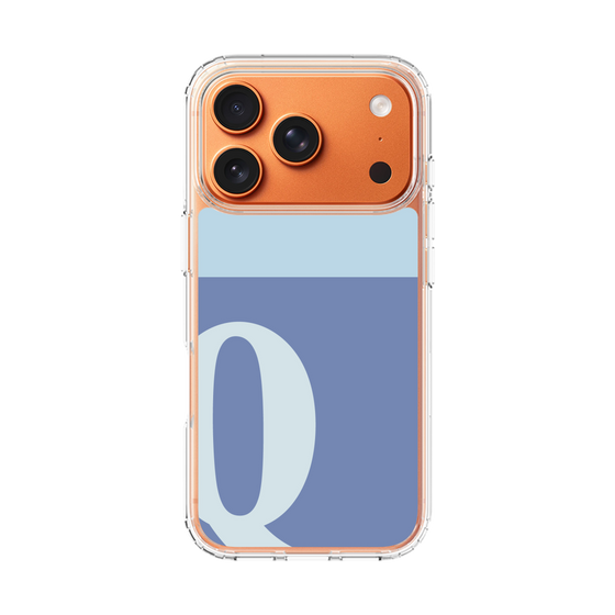 スリムプロテクションケース［ オリジナル - initial two tone - Q blue ］