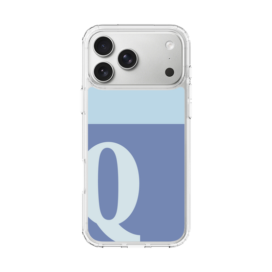 スリムプロテクションケース［ オリジナル - initial two tone - Q blue ］