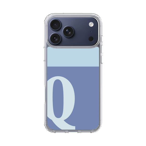 スリムプロテクションケース［ オリジナル - initial two tone - Q blue ］