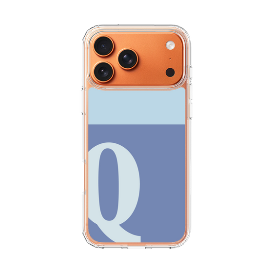 スリムプロテクションケース［ オリジナル - initial two tone - Q blue ］