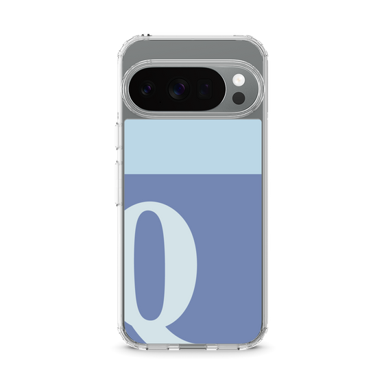 スリムプロテクションケース［ オリジナル - initial two tone - Q blue ］