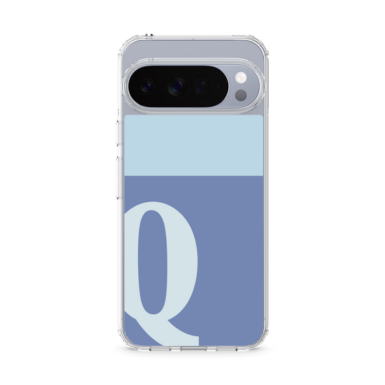 スリムプロテクションケース［ オリジナル - initial two tone - Q blue ］