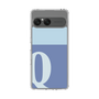 スリムプロテクションケース［ オリジナル - initial two tone - Q blue ］