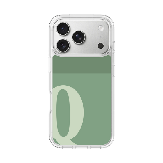 スリムプロテクションケース［ オリジナル - initial two tone - Q green ］