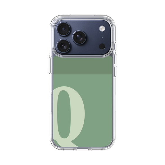 スリムプロテクションケース［ オリジナル - initial two tone - Q green ］