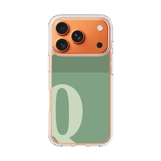 スリムプロテクションケース［ オリジナル - initial two tone - Q green ］