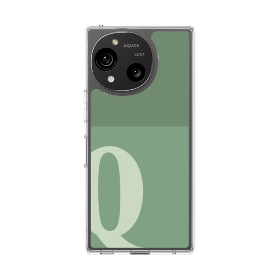 スリムプロテクションケース［ オリジナル - initial two tone - Q green ］