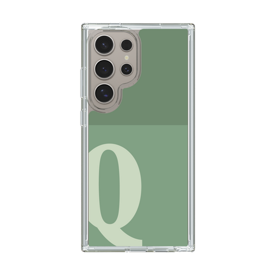 スリムプロテクションケース［ オリジナル - initial two tone - Q green ］