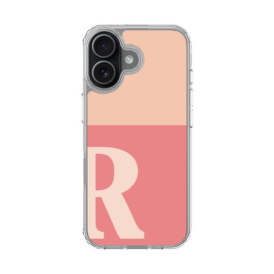 スリムプロテクションケース［ オリジナル - initial two tone - R pink ］
