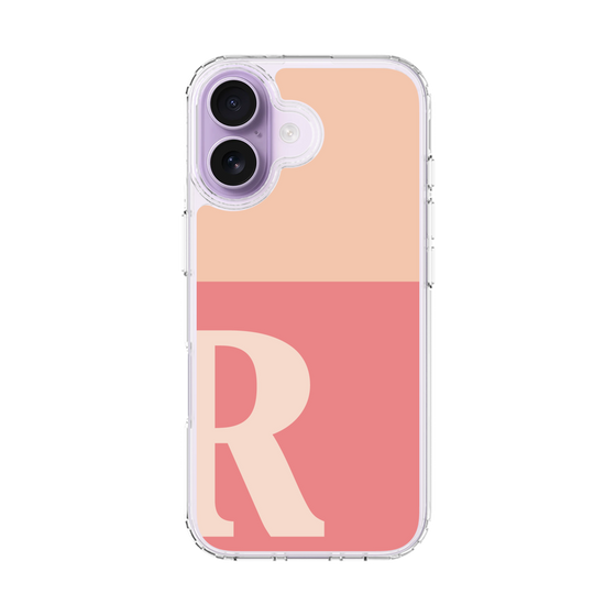 スリムプロテクションケース［ オリジナル - initial two tone - R pink ］