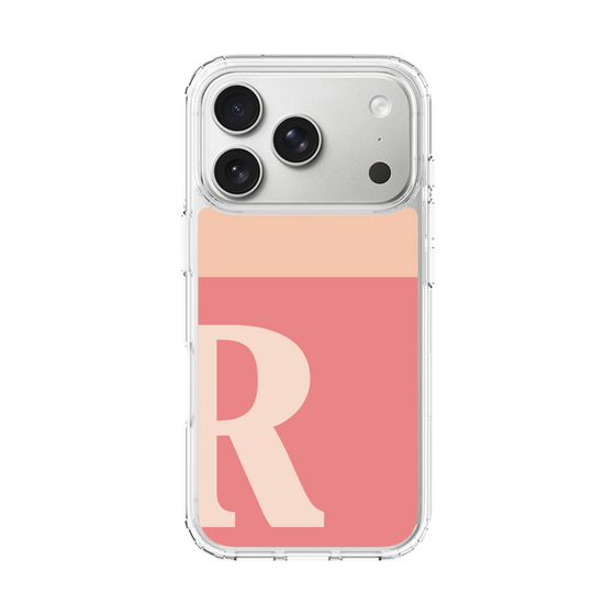スリムプロテクションケース［ オリジナル - initial two tone - R pink ］