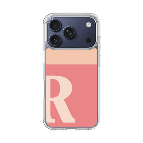 スリムプロテクションケース［ オリジナル - initial two tone - R pink ］