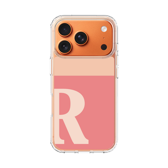 スリムプロテクションケース［ オリジナル - initial two tone - R pink ］