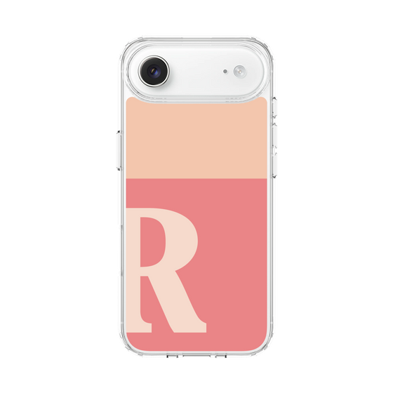スリムプロテクションケース［ オリジナル - initial two tone - R pink ］