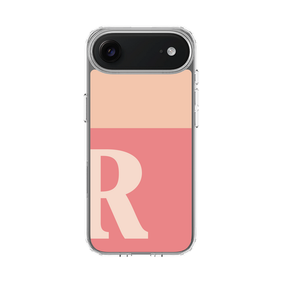 スリムプロテクションケース［ オリジナル - initial two tone - R pink ］